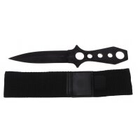 FOX OUTDOOR cuchillo arrojadizo - 2 filos - negro - funda