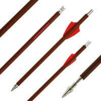 BSW Wood - Flechas ballesta carbono con aspecto de madera - 7,5 pulgadas - hecho a mano - para Cobra System Adder, R9, R10