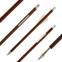 BSW Wood - Flechas ballesta carbono con aspecto de madera - 7,5 pulgadas - hecho a mano - para Cobra System Adder, R9, R10