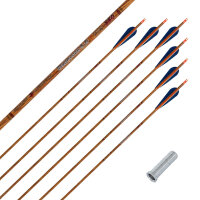 Flecha completa | SKYLON Madera curvada - Carbono - Plumas ex fábrica - paquete de 12
