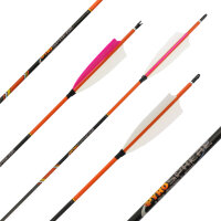 Flecha de carbono | PyroSPHERE Slim - con Plumas naturales | Longitud: 26 pulgadas