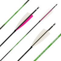 Flecha de carbono | SPHERE Slimline Pro - con Plumas naturales | Longitud: 24 pulgadas