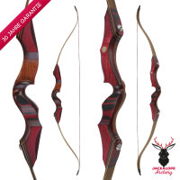 2nd CHANCE | JACKALOPE - Red Beryl - 62 Zoll - Speed - Refined Recurvebogen Take Down - 25 lbs | Rechtshand