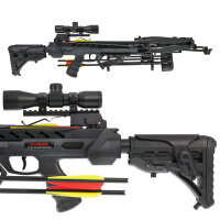 [DOUBLE TROUBLE] X-BOW FMA Scorpion I - 375 fps / 175 lbs - Compound crossbow | Color: Negro + Supersonic ¡gratis!