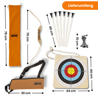 FLITZEBOGEN Bamboo - 27,5 pulgadas - Set de arco para niños